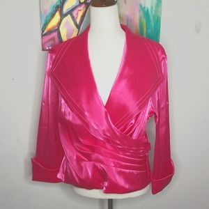 Vintage Victor Costa Hot Pink Blouse size 16
